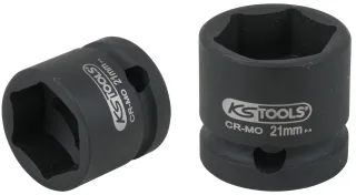 KS Tools 1/2" Sechskant-Kraft-Stecknuss, extra kurz, 21,0 mm - 515.0069