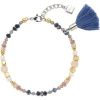 LEONARDO Armband Babsi, mit Sodalith - mit Glasperle, Perlmutt, Perle (imitiert)