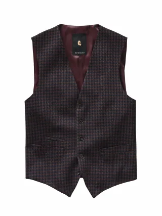 Mey & Edlich Herren Segment-Anzugweste Lila Obermaterial: 43 % Wolle, 33 % Viskose, 22 % Polyamid, 2 % Elasthan