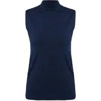 Evoni T-Shirt Basic Shirt ärmellos Halbkragen Tank-Top
