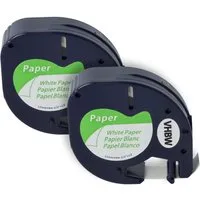 vhbw Beschriftungsband passend für Dymo LetraTag LT-100H, LT-100T, QX50, XR, 200B, Hochwertige Patronen für Ihren Etikettendrucker, Ihr