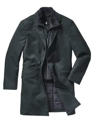 Mey & Edlich Herren Streifzug-Mantel Blau Oberstoff, Futter und Füllung: 100 % Polyester