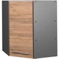Vicco Eckhängeschrank Fame-Line, Goldkraft Eiche/Anthrazit, 57 cm (1-St., 1 Hängeschrank) Eckhängeschrank