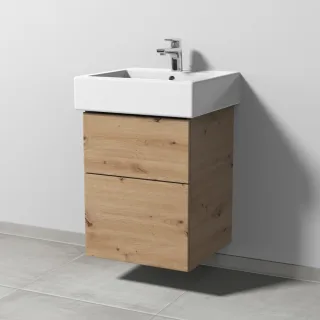 Sanipa 3way Waschtischunterbau zu Duravit Vero Waschtisch mit 2 Auszügen, Eiche Natural-Touch SM71585