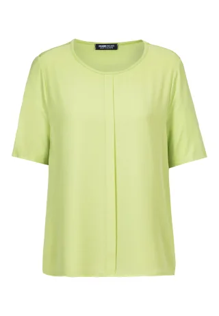 FRANK WALDER - Blusenshirt NOS mit Mittelnaht-Detail lime green - Gr. - 44