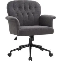 IWMH Bürostuhl Höhenverstellbar Drehstuhl (Teddystoff Schreibtischstuhl), Stuhl für Schminktisch, Schlafzimmer, Homeoffice