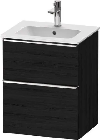 Duravit D-Neo Waschtischunterbau wandhängend Eiche Schwarz Matt 510x402x625 mm - DE4360010160000 DE4360010160000