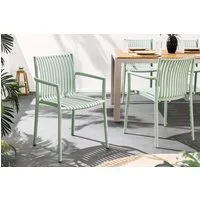 riess-ambiente Gartenstuhl STUDIO ITALIA salbei · wetterfester Stapelstuhl für In-/Outdoor (Einzelartikel, 1 St), pflegeleichter Balkonstuhl · leichtes Design · stabil · für Terrasse