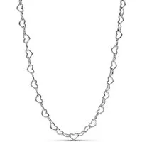 Pandora Kette ohne Anhänger 393334C00-45, für Damen-Collier Verbundene Herzen Silber