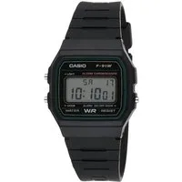CASIO Uhrenarmband Casio Armbanduhr schwarz, Armband F-91W-3DG
