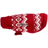 Wolters Hundepullover Norweger Pullover rot/weiß