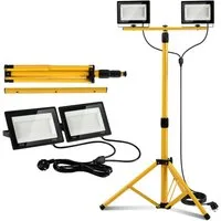 Clanmacy Flutlichtstrahler 50W LED Baustrahler Flutlicht Scheinwerfer Arbeitsleuchte Kaltweiß, Kaltweiß