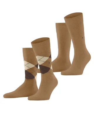 Burlington - Burlington Everyday Argyle Mix 2-Pack Herren brown sugar - Gr. - 43