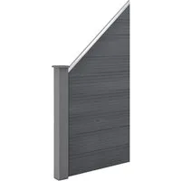 neu.holz Gartenzaun, »Segovia« Schrägelement 180 x 96 cm WPC Grau