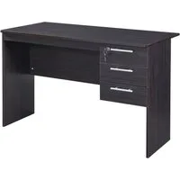 en.casa Schreibtisch, »Ragunda« mit 3 Schubladen 120x59x75 cm Dunkler Holzton