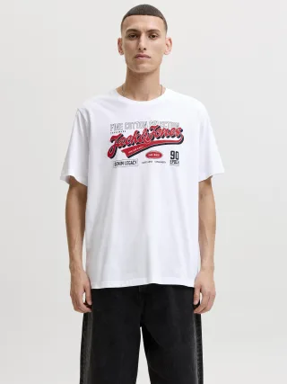 JACK&JONES - JJELOGO TEE SS O-NECK 2 COL AW26 SN White - Gr. - M