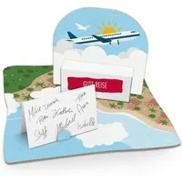 itenga Grußkarten itenga Geldgeschenkverpackung Flugzeug (Motiv 47) mit Bodenplatte, Ges