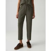 OPUS Stoffhose Meleni aus weichem Jersey mit Crinkle Effekt Mit Eingrifftaschen für praktische Alltagslooks
