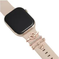 CoolGadget Smartwatch-Armband Uhren Charms Schmuck Ringe Deko Loops Motiv Clips, passend für alle Apple Watch und Samsung Galaxy Watch Modelle