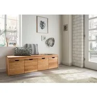 Home affaire Schuhbank Dura Schuhbank incl. Schubladen funktionell und stabil, Massivholz, Skandinavisches Design, Robust, stabil, FSC zertifiziert
