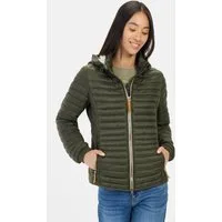 camel active Steppjacke aus recyceltem Polyamid Langarm Markenlogo