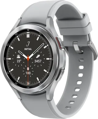 Samsung Galaxy Watch 4 Classic [inkl. Silikonarmband silber] 46mm Edelstahlgehäuse silber