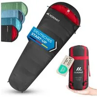Nordmut Mumienschlafsack Sommerschlafsack Ultraleicht mit kleinem Packmaß [900g]