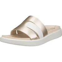 Ecco Flowt Slide (Premium-Leder) gold Damen Sandale