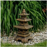 gartendekoparadies.de Gartenfigur Steinlampe Pagode japanische Steinlaterne, H. 46 cm, 14 kg, Frostsicher