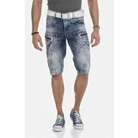 Cipo & Baxx Jeansbermudas Bermuda & Short mit Applikationen und Ziernähten, CK101