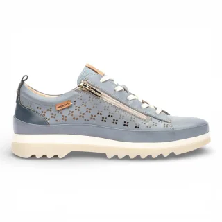 Pikolinos Damen-Sneaker aus Denimblauem Leder mit Schnürung und Reißverschluss - Vigo