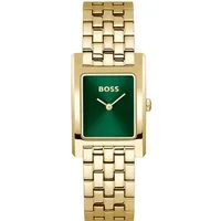 BOSS Quarzuhr LUCY 1502785, Armbanduhr, Damenuhr, Edelstahlarmband, analog