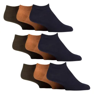 9er Pack Männer Diabetiker Trainingssocken | Nicht-elastische extra breite Knöchelsocken