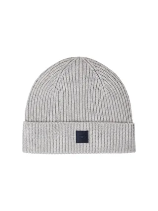 Tom Tailor - Beanie aus Rippenstrick grey heather melange - Gr. - OS