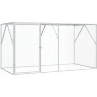vidaXL Vogelkäfig, Vogelkäfig Anthrazit 208 x 102 x 108 cm Verzinkter Stahl