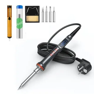 HANDSKIT 927 Soldering Iron 200W LCD Digital Display 180-480°C Adjustable Temperature With 4 Tips And Stand