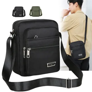 Men's Portable Business Casual Crossbody Bag Multi-compartment Lightweight Waterproof Nylon Shoulder Bag for Travel Dail