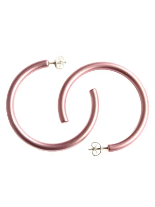 DeMarie Creolen Metall eloxiertes Aluminium Matt/Glanz Rosa