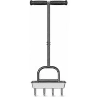 BeneLabel Rasenlüfter Manuell Aerifizierer mit Auffangschale, für Garten‑Rasenpflege, 28,6 cm Arbeitsbreite, (1-tlg), Rasenspecht mit 4 hohlen Zinken & Reinigungswerkzeug