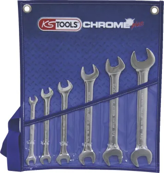 KS Tools CHROMEplus Doppel-Maulschlüssel-Satz, 6-tlg - 518.3220
