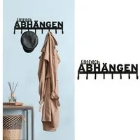 CEPEWA Garderobenleiste Garderobenleiste "Einfach Abhängen" Spruch 8 Haken