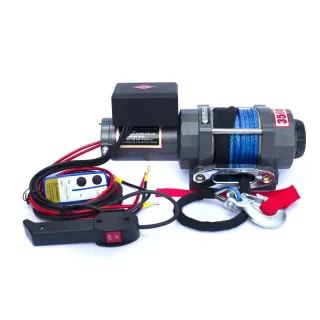 4500lbs 12V Electric Winch Pulling Capacity for Dyneema Rope Wireless Remote Control Rotatable Clutch High Torque Perman