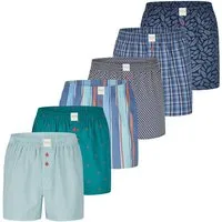 Phil & Co. Boxer Classic Sets (6-St) American Boxershorts - weit geschnitten - Knopfleiste