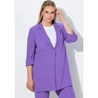 Ulla Popken Blusenblazer Blazer Reverskragen Seitenschlitze 3/4-Arm