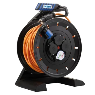 HEDI Vollkunststoff-Kabeltrommel Generation 7 Champion Ø 290 mm orange, 40m - K740QTF500