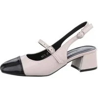 Ital-Design Damen Abendschuhe Elegant Schnürpumps Blockabsatz Schnür- & Riemchenpumps in Beige