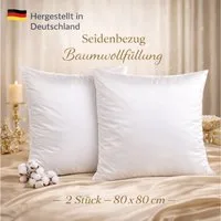 NEXGEN Luxus Kopfkissen Baumwollkissen Premium Hotelqualität Hergestellt in Deutschland, Bezug: 2 Stück