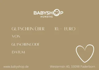 Geschenkgutschein Babyshop Wert 10,-€