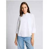 TOM TAILOR Langarmbluse Blusen & Shirts Popeline Hemdbluse mit 3/4-Arm