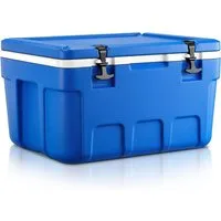 FOHERE Kühlbox 66 Liter ohne Strom, tragbar, hält Eis bis zu 4 Tage kalt, Blau